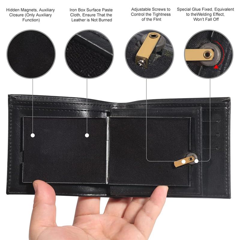 ELUMORA Flaming Fire Wallet Magic Trick - Mind-Blowing Novelty Leather Wallet, Epic Street Show Prop & Prank Tool for Close-Up Magicians | Cool Professional Tricks That Wow Crowds