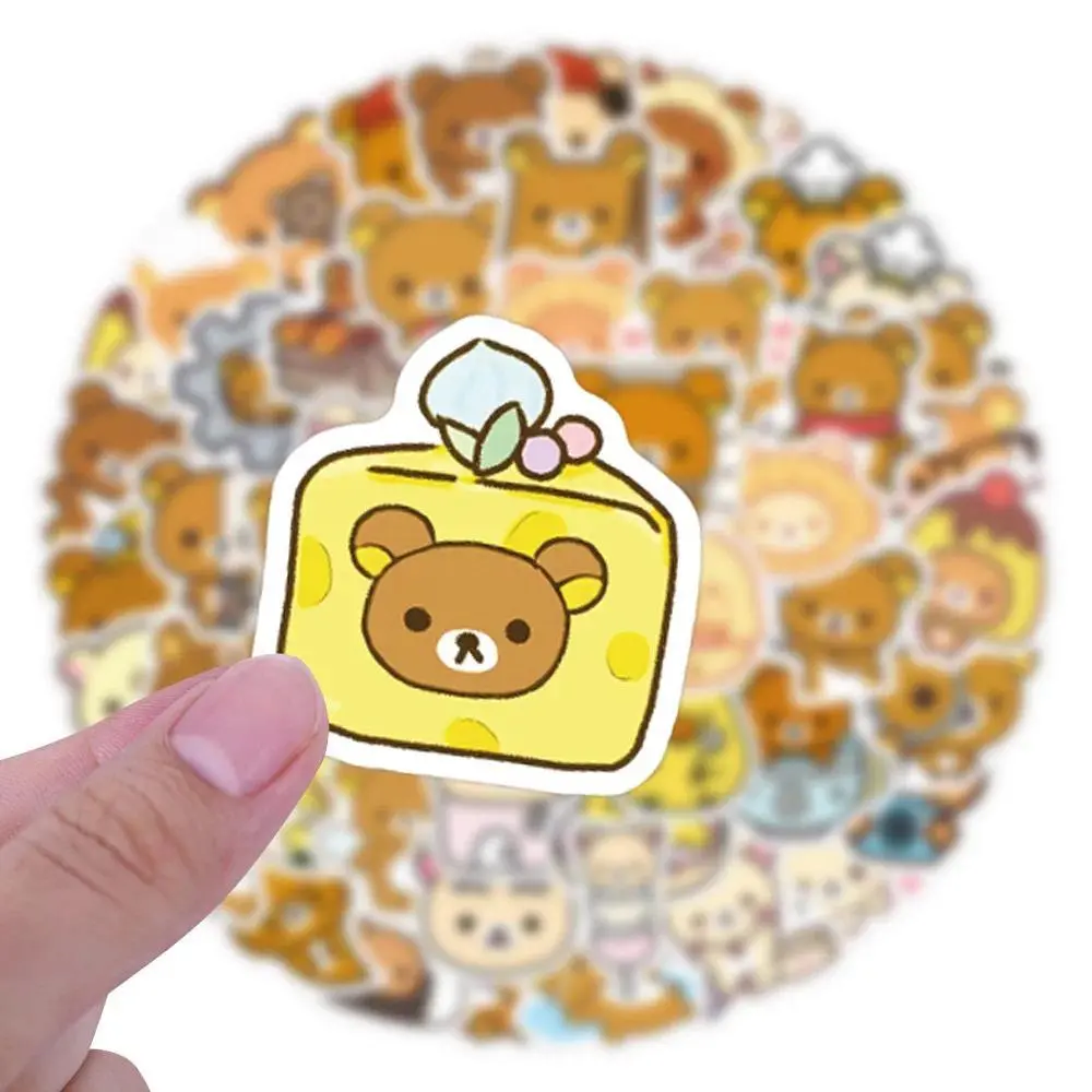 1050Pcs Kawaii  Cute Rilakkuma Stickers Bear Vinyl Waterproof for Laptop Phone Case Notebook Water Bottle DIY Stickers