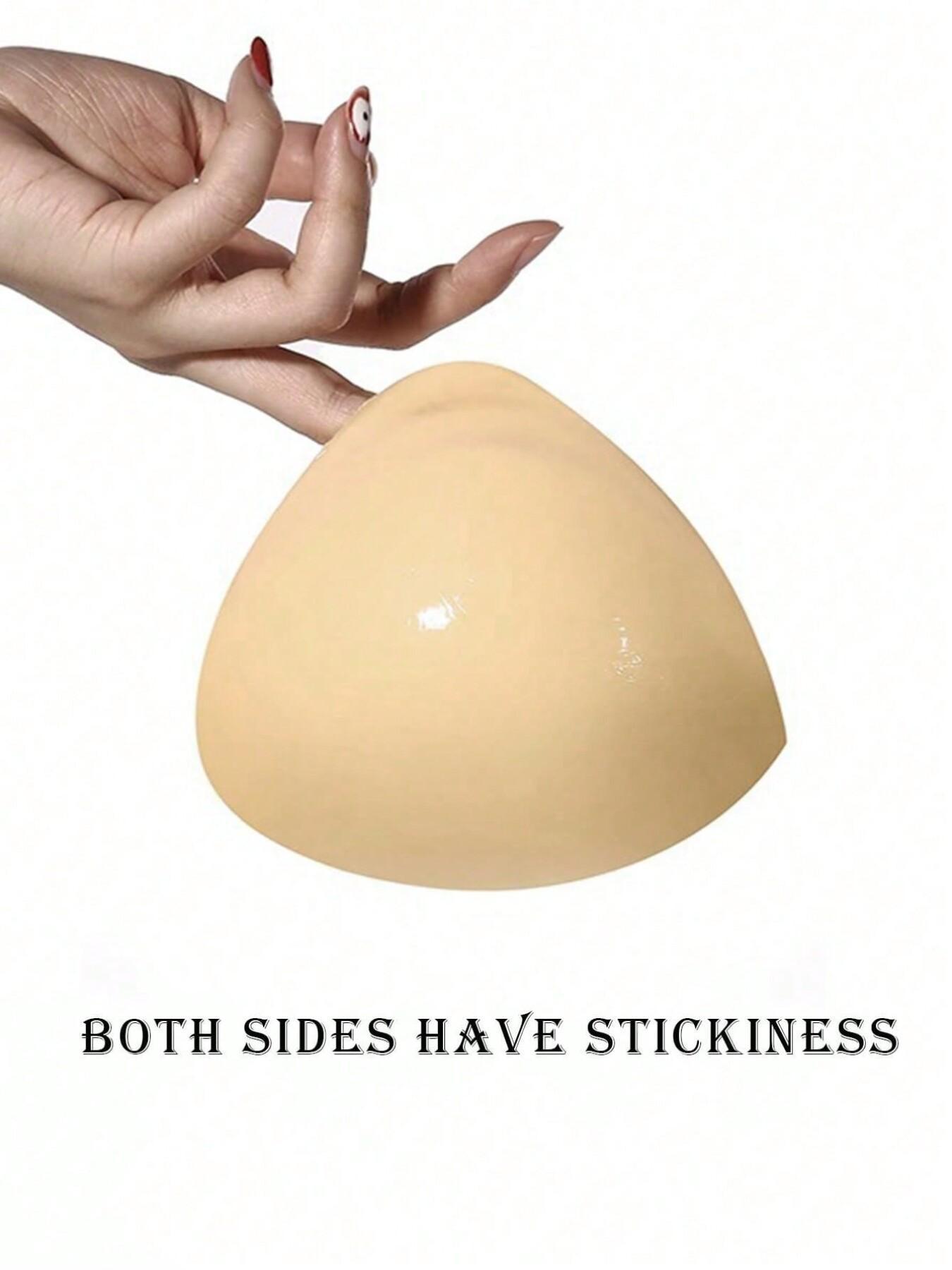 Women's triangular double-sided bra pad inserts, thick nipple covers, invisible and stay in place, double-sided adhesive nipple pads, double-sided self-adhesive, super strong stickiness, makes small breasts look bigger, gathers, prevents nipple show-throu