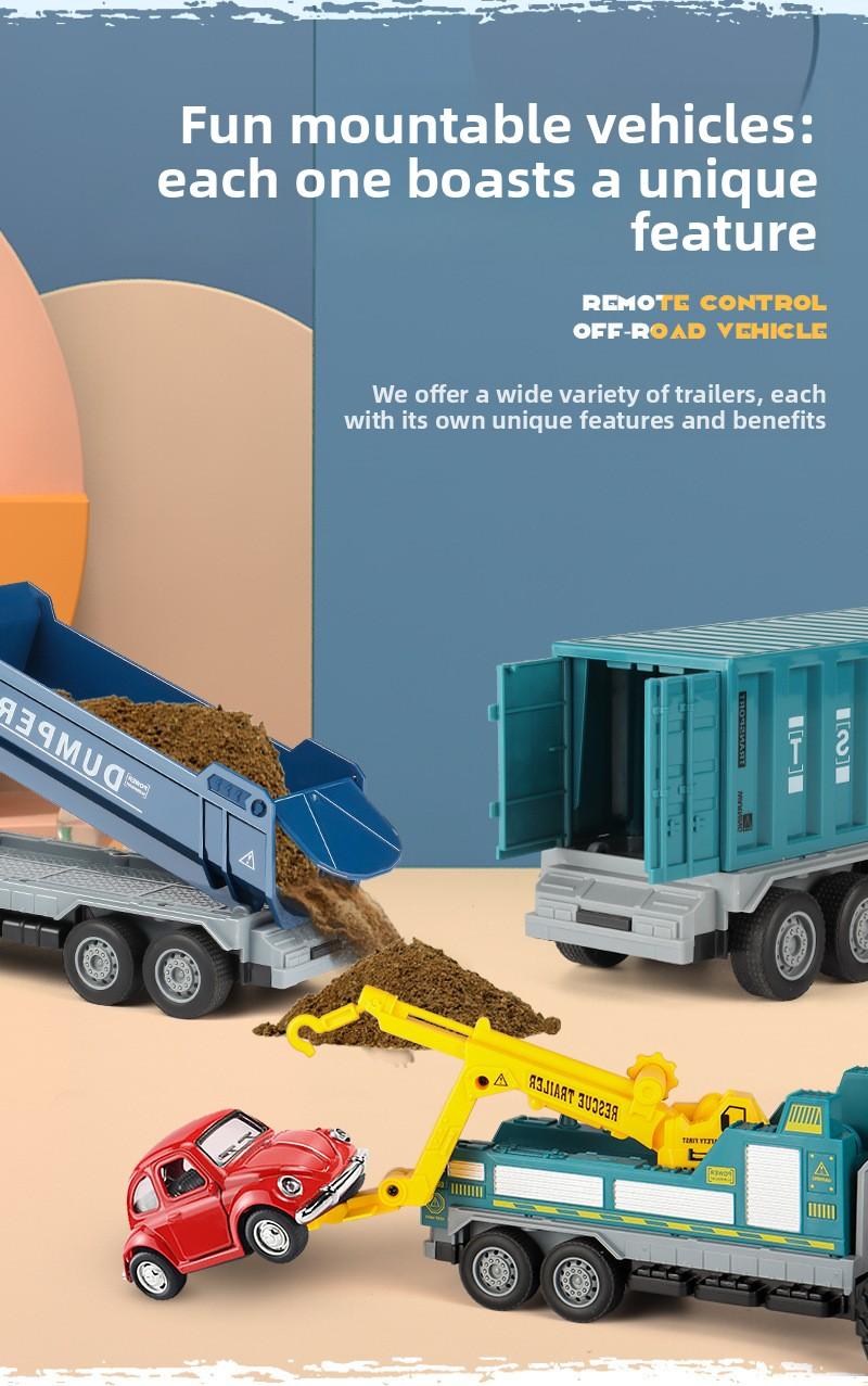 Creative gifts, toy cars, inertia container truck trailers, car model sets, Children's Day gifts, children's toy cars, toy cars, toy cars.