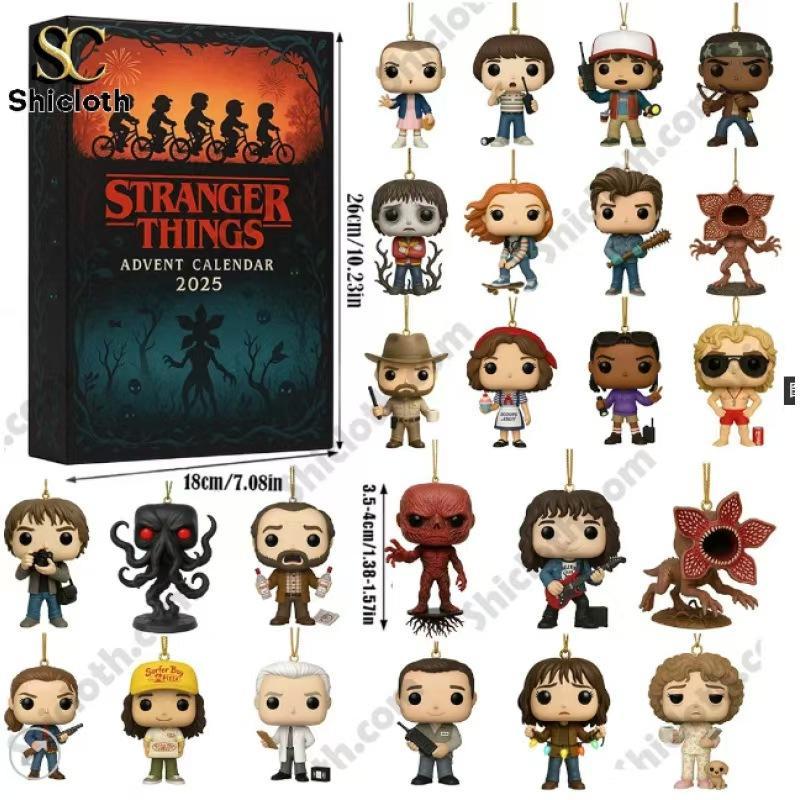 Stranger Things Christmas Countdown Calendar, Limited Edition Fan Gift Box, Immersive Experience & Daily Surprises, 2D Flat Print