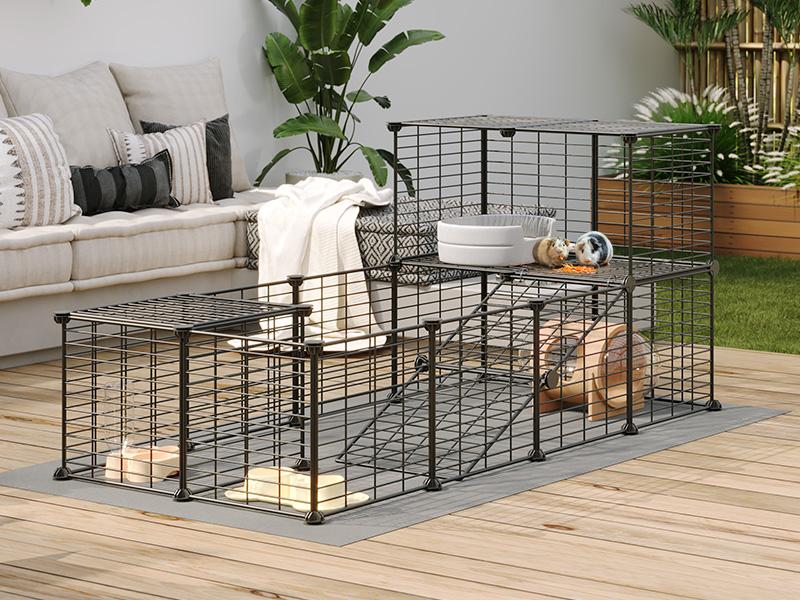 HOOBRO Guinea Pig Cage with Waterproof Mat, 24 Panels Small Animal Playpen, Rabbit Cage, Bunny Cage, Chicken Cage, Pet Playpen, Indoor Outdoor Yard Fence, 57 x 31.5 x 23.6 Inches, Black Hamster House HOOBRO Guinea Pig Cage with Waterproof Mat, 24 Panels Small Animal Playpen, Rabbit Cage, Bunny Cage, Chicken Cage, Pet Playpen, Indoor Outdoor Yard Fence, 57 x 31.5 x 23.6 Inches, Black Hamster House
