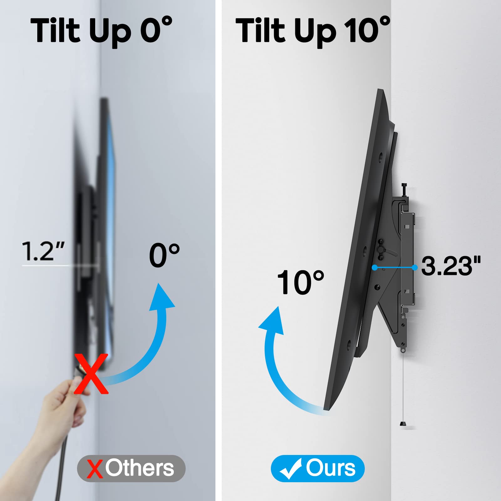 MOUNTUP 37"-82" Tilting TV Wall Mount Bracket for TV up to 120 LBS, MU0016