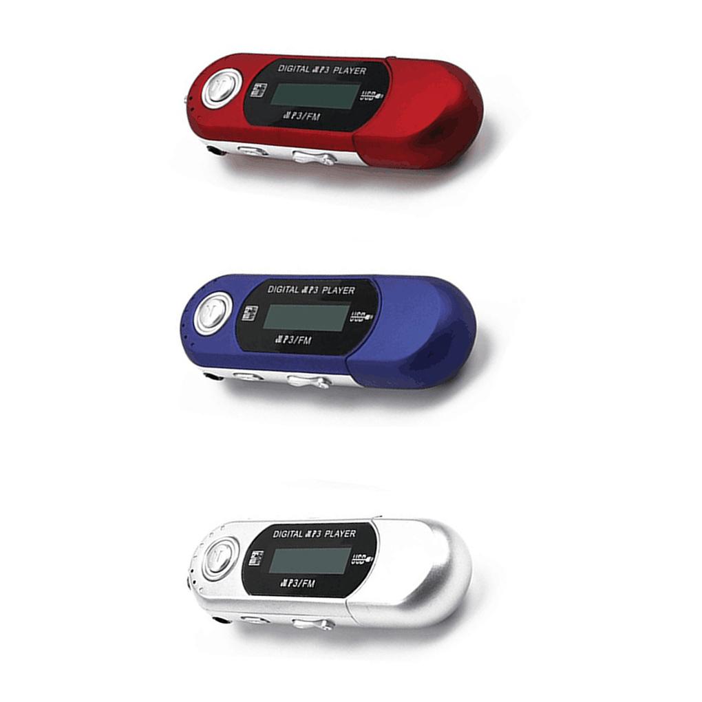 Plastic Silver Portable Digital MP3 Player - USB 2.0 Flash Drive, Lossless Sound, Multilanguage LCD Display, 3.5mm Audio Jack, Automatic Shutdown Function