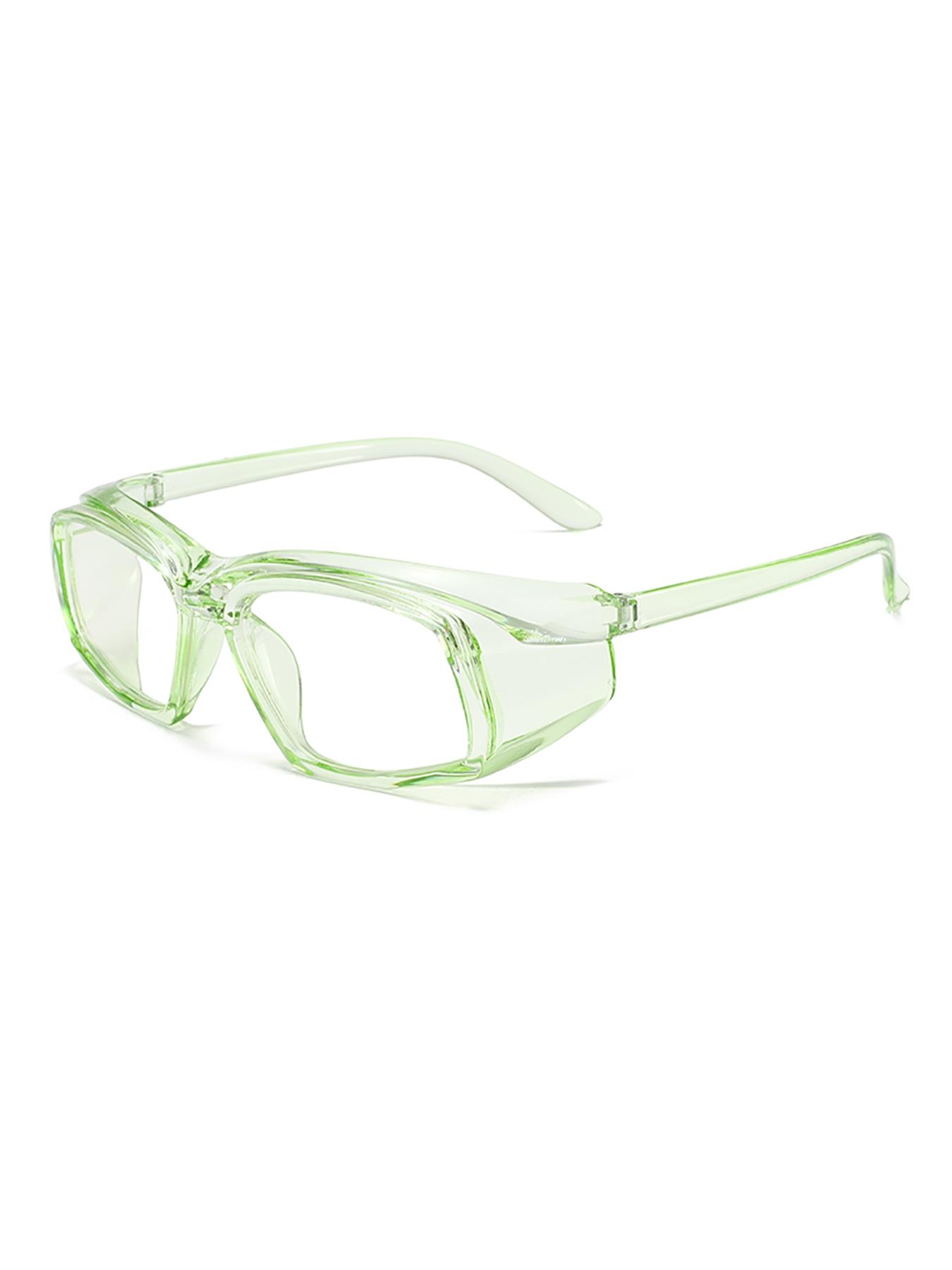 【1PC】Protective Square Frame Anti-Fog HD Eyewear, Alternative to Regular Glasses for Lab, Clinical & Outdoor Eye Protection
