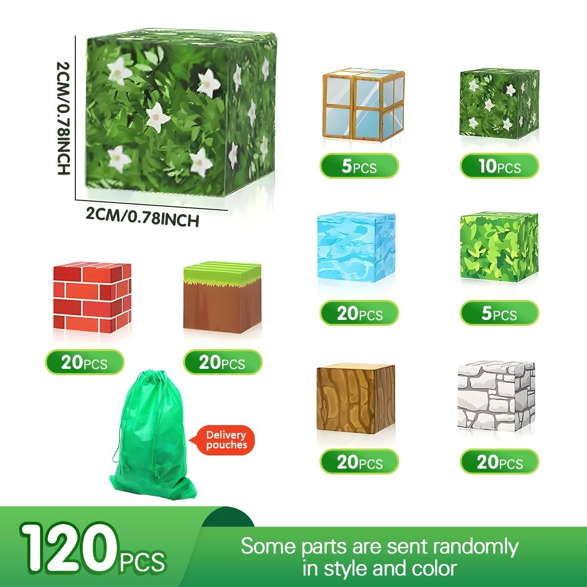 Magnetic Building Blocks Set, Magnetic Construction Set with Storage Bag, Educational Toy for Kids Aged 3+, Unisex Gift Choice, Includes 30 60 90 Pieces