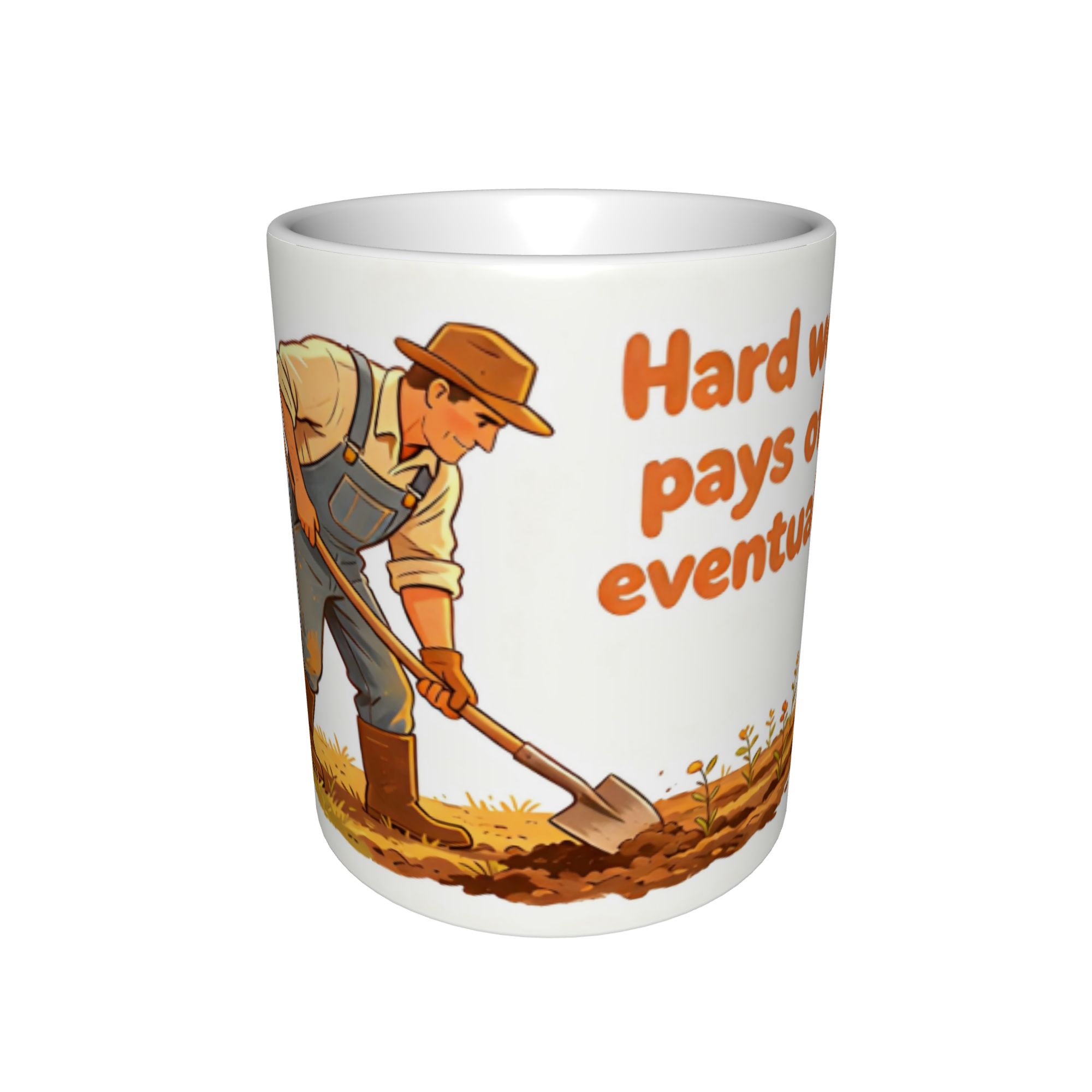 Work-Truth Humorous Ceramic Mug, Kitchen Drinkware for Office Use