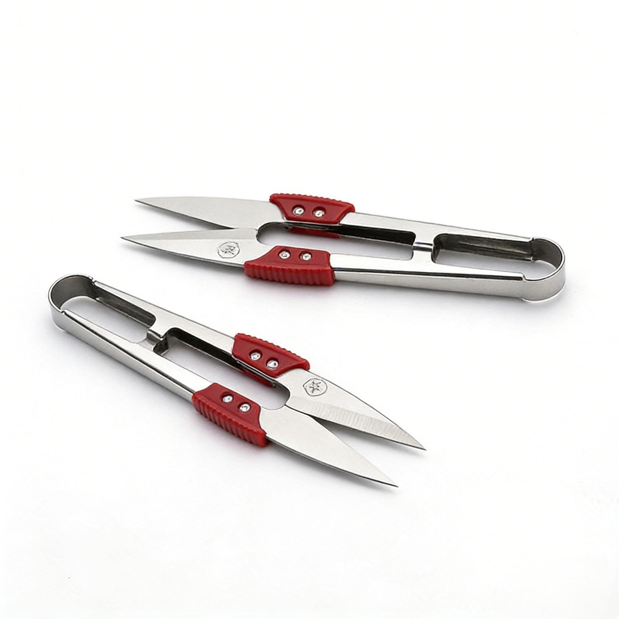 U-Type Spring Small Scissors Set, Sharp Stainless Steel Sewing Scissors, Ideal for Fabric Cutting, DIY Crafts, Thread Trimming, Home Office Use