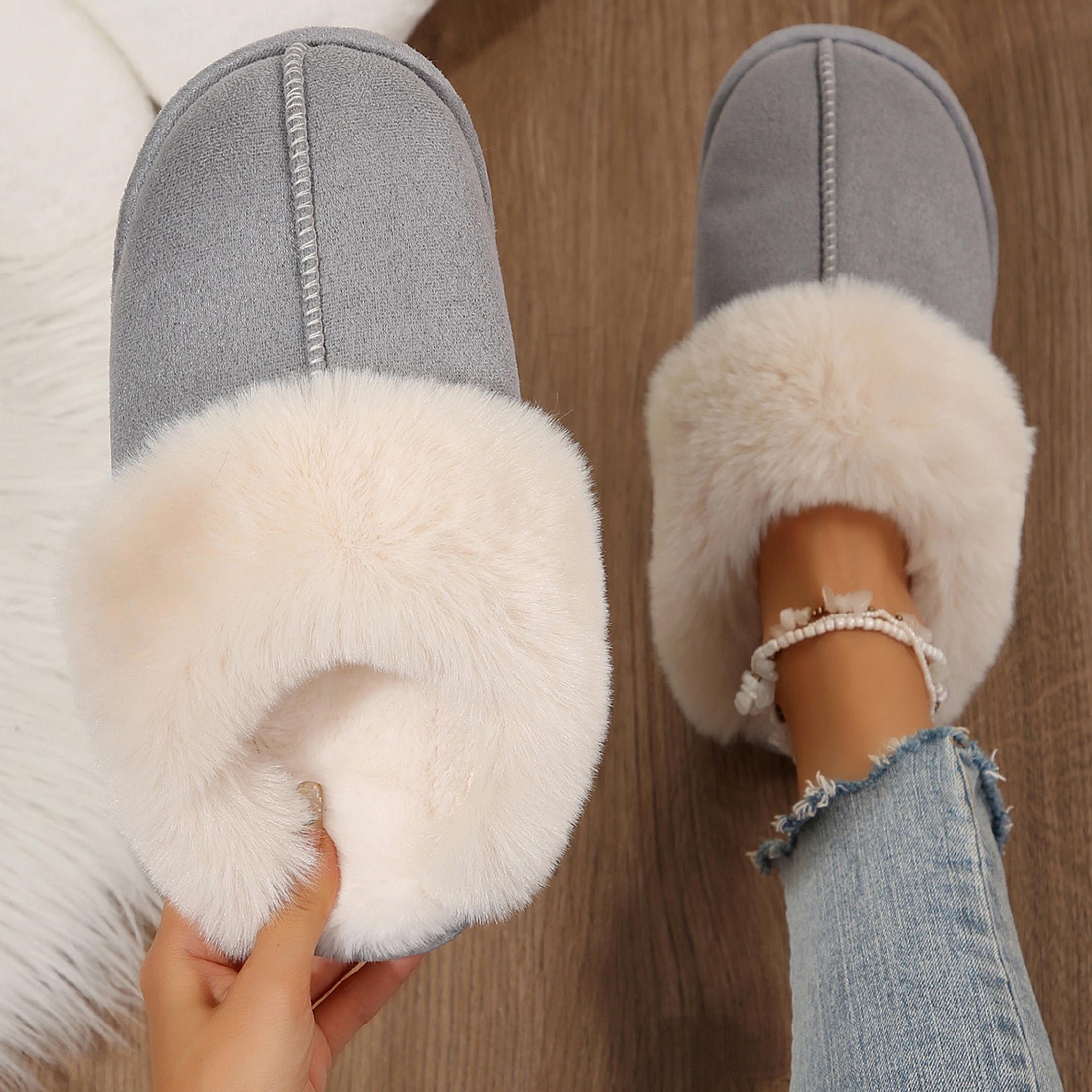 Women's Slippers Fuzzy Warm Slip-on Fluffy Bedroom House Shoes Suede Cozy Plush Breathable Anti-Slip Indoor & Outdoor Winter Women's Slippers Fuzzy Warm Slip-on Fluffy Bedroom House Shoes Suede Cozy Plush Breathable Anti-Slip Indoor & Outdoor Winter