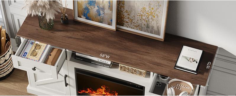 【Include 23" Electric Fireplace】ONBRILL 63"/70" Gorgeous Fluted Fireplace TV Stand for TVs up to 70", Modern Entertainment Center with Power Outlet , TV Media Console with Storage for Living Room, Bedroom Furniture,Christmas Gift 【Include 23" Electric Fireplace】ONBRILL 63"/70" Gorgeous Fluted Fireplace TV Stand for TVs up to 70", Modern Entertainment Center with Power Outlet , TV Media Console with Storage for Living Room, Bedroom Furniture,Christmas Gift