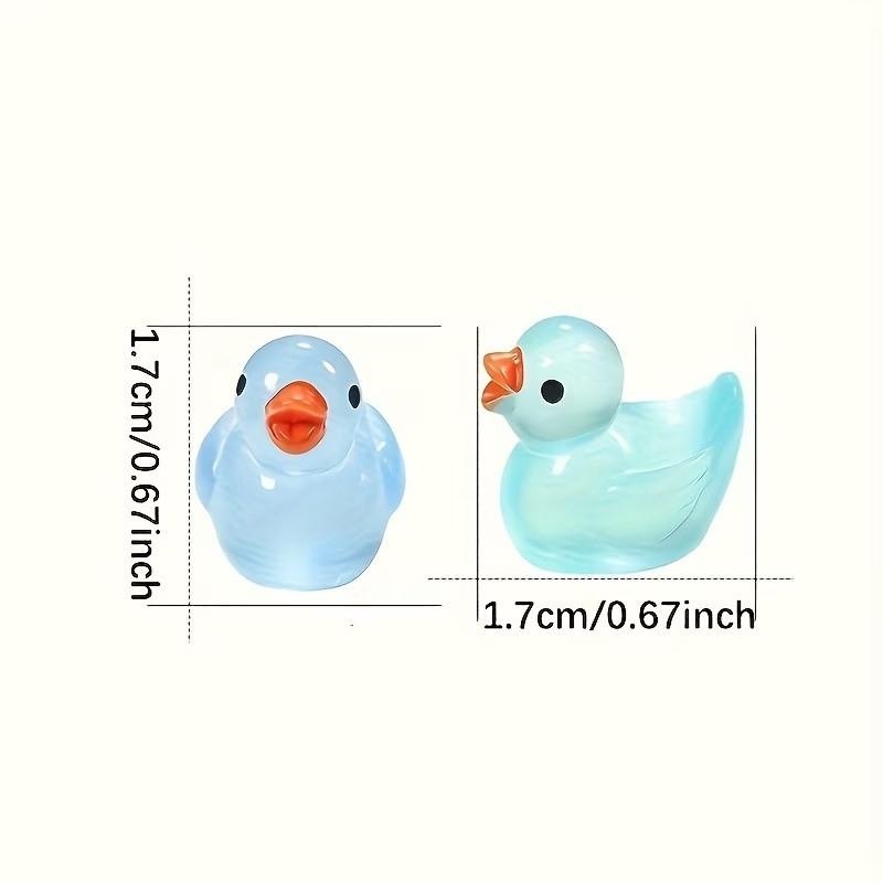 100pcs/200pcs Mini Glow-In-The-Dark Ducks, Resin Craft Decor, Party Gifts, Birthday Presents, Indoor & Garden Decor, DIY Plant Accessories