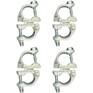 Swivel Scaffolding Clamps British Type For 1-3/4" to 1-9/10" OD tube at any angles 4 Pack