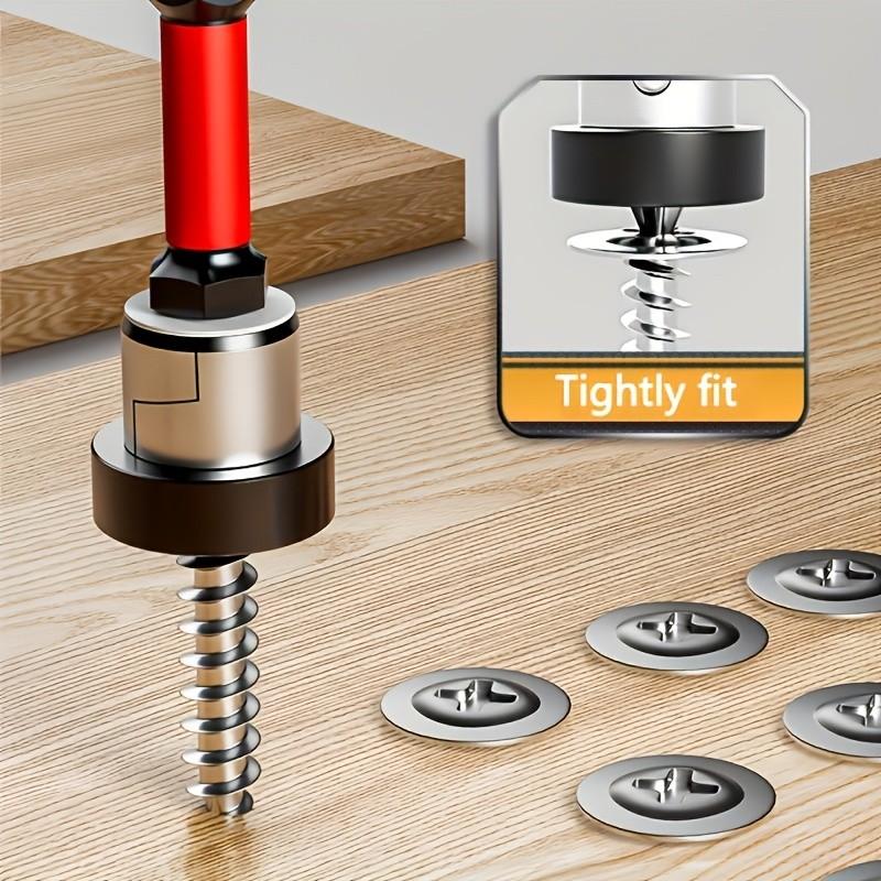 10Pcs PH2 Magnetic Positioning Screwdriver Bits Set, 50mm 1/4" Hex Shank Drywall Dimpler Bits, Heavy Duty Depth Stop Screwing Tools for Wood Decking & Flooring