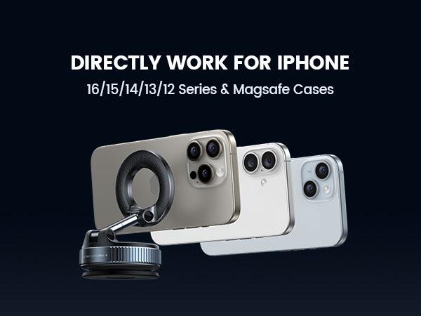 Lamicall for Magsafe Car Mount, Magnetic Phone Holders for Your Car, Vacuum Phone Mount for Car Accessories for Women Men Interior Jeep BMW, SuctionPro Gifts Kits, for iPhone 17 Pro Max 16 15 14 13