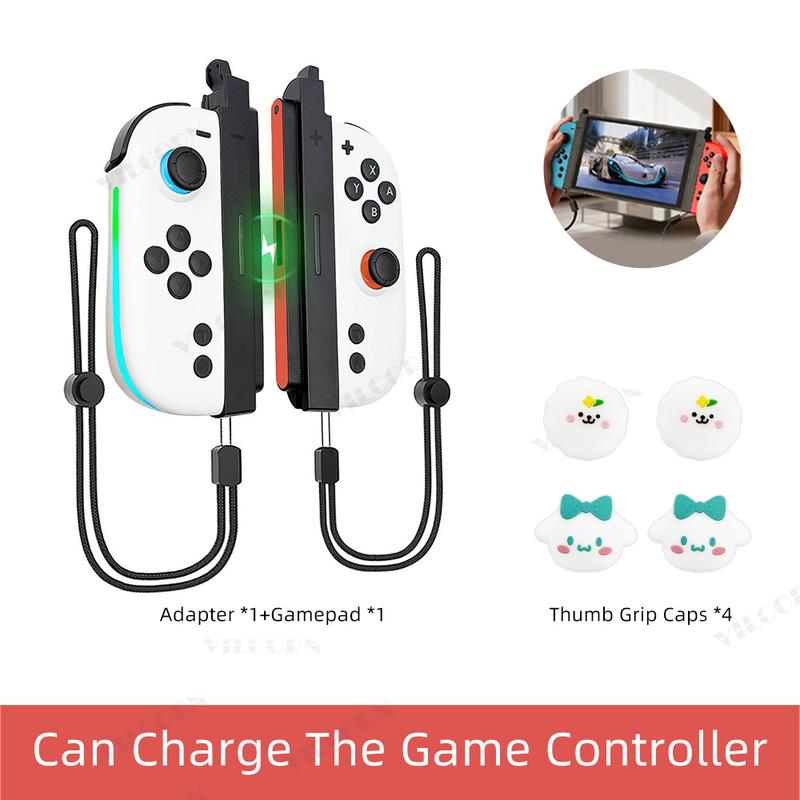 Magnetic RGB Joycons Game Controller for Switch 2 Joypad with Wrist Strap NS2 Gaming Joycon Lanyard Grip Switch Accessories