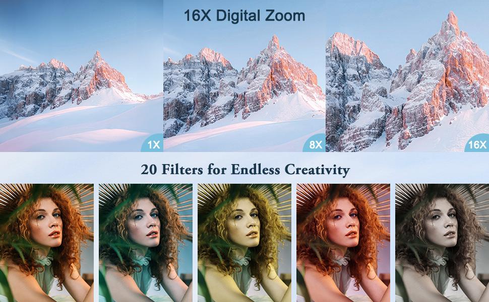 Pocket Digital Camera, 4K Autofocus Vlogging Camera with Flash, 48MP Point and Shoot Digital Camera with 16X Zoom, Anti-Shake, 32GB Card, Portable Compact Camera for Teens Adult Beginner (White)