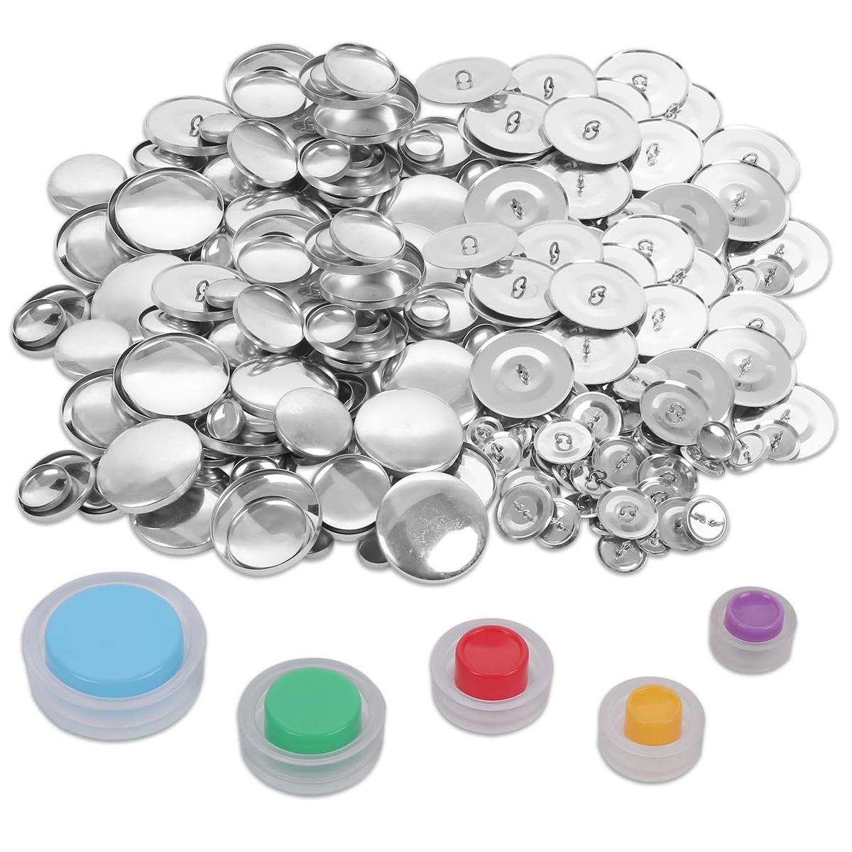 Button Sewing Kit Set with Tools, DIY Cloth Button Making, Handmade Craft Tool with Base, Includes Essential Sewing Accessories