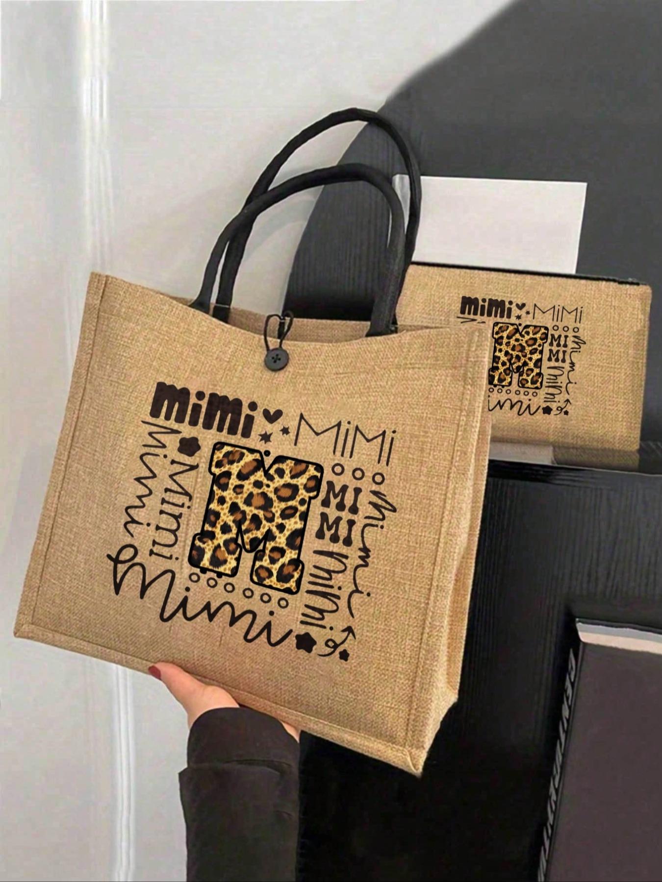 Leopard Pattern Tote Bag And Buckle Pouch, Leopard Print Tote: Large-Capacity Beach Bag, Suitable For Daily Commuting, Travel And Shopping, Outdoor Picnics, Parties, Resort Style Design, For Weddings, Birthdays, Beaches, Festivals