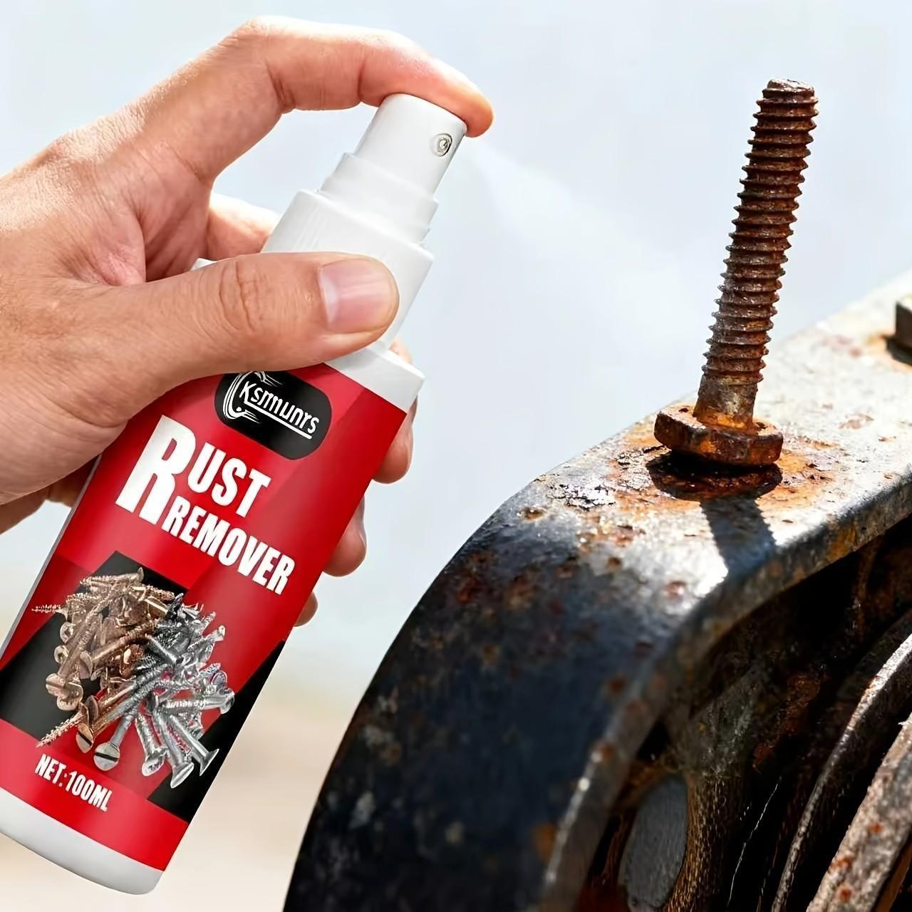 Efficient Screw & Hardware Rust Remover Cleaner, Quick Restoration of Shiny Surface, Universal Metal Rust Remover Spray, Strong Rust Dissolver