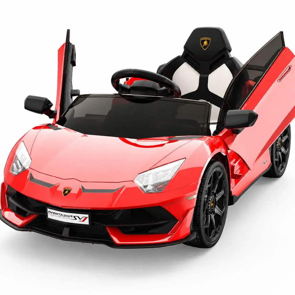 Idealhouse 12V Licensed Sporty Lamborghini Kids Electric Ride-On Car - Battery-Powered, Parental Remote Control, Hydraulic Doors, LED Headlights, Dual Speeds, Kids Toy Sports Vehicle, Cars,familyfun
