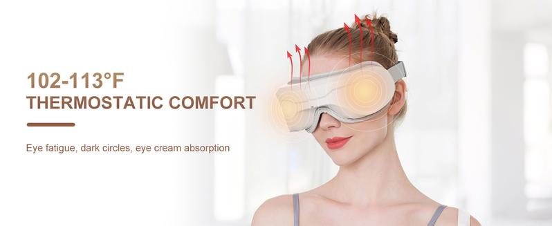 Eye Massager with Heat, Heated Eye Mask with Bluetooth Music, Face Massager, Mask for Migraine & Headache Relief, Improved Sleep, Birthday Gifts for Mom/Dad/Women/Men