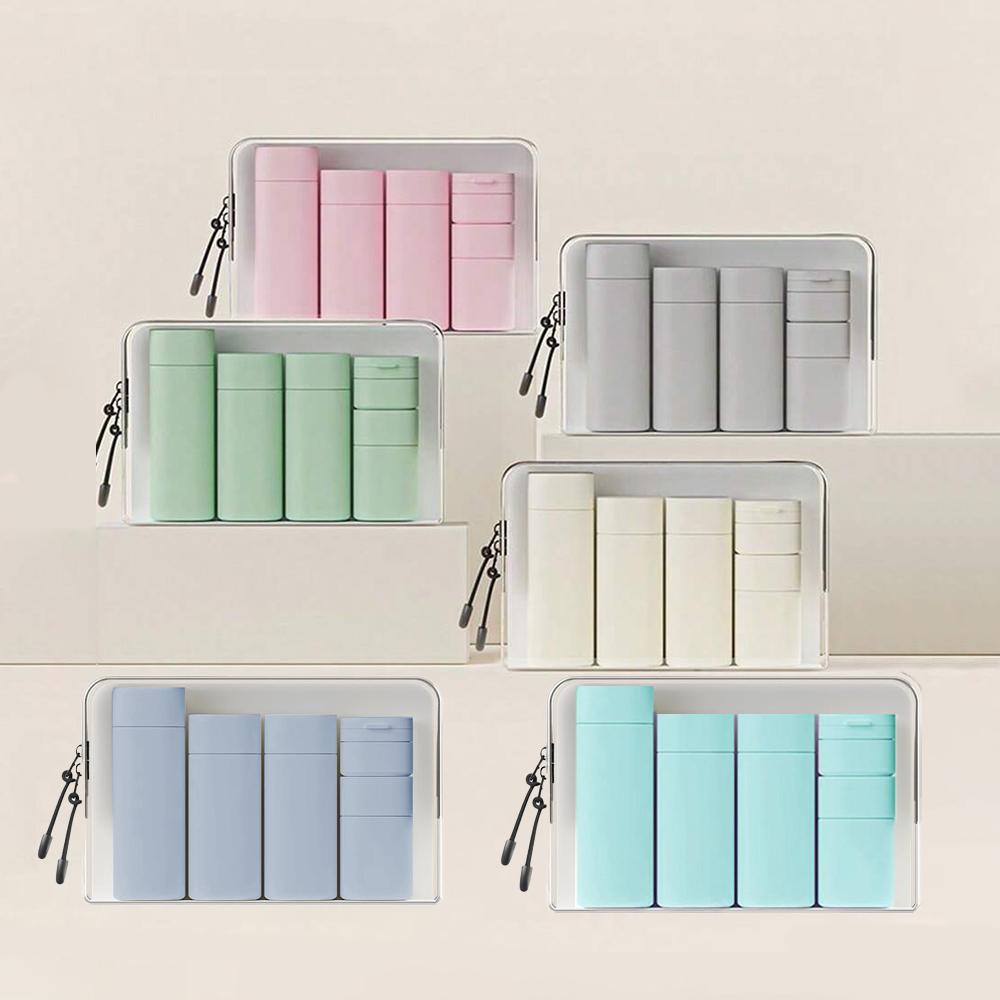 Travel cosmetic bottle set, leak proof portable container for cosmetics and toiletries, durable plastic storage solution, Makeup Cosmetic Storage, Luggage makeup organizers, Beauty Organizer