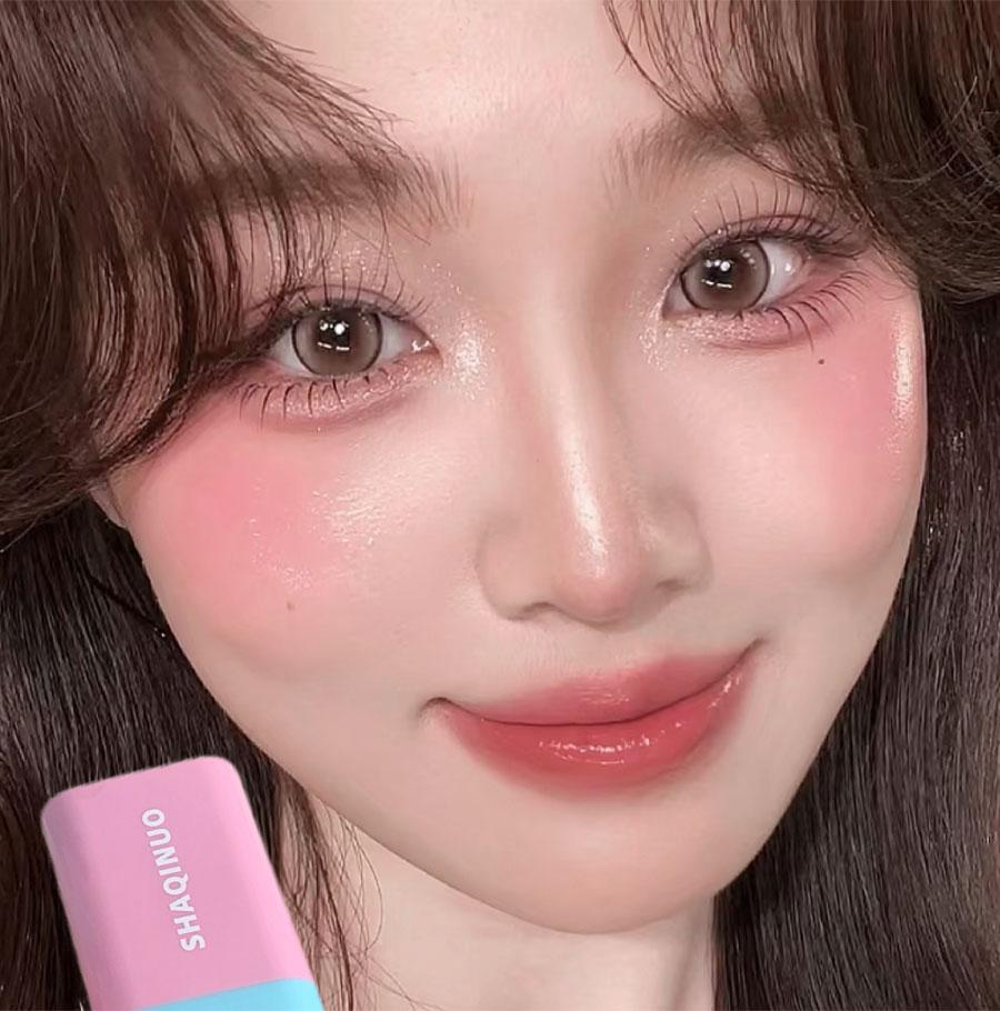 Luster Water Glow Blush Stick, Achieve Lustrous Transparent Flawless Skin, Natural Blood Color, Neutralizes, Long-Lasting Hydration, Dry Skin Friendly