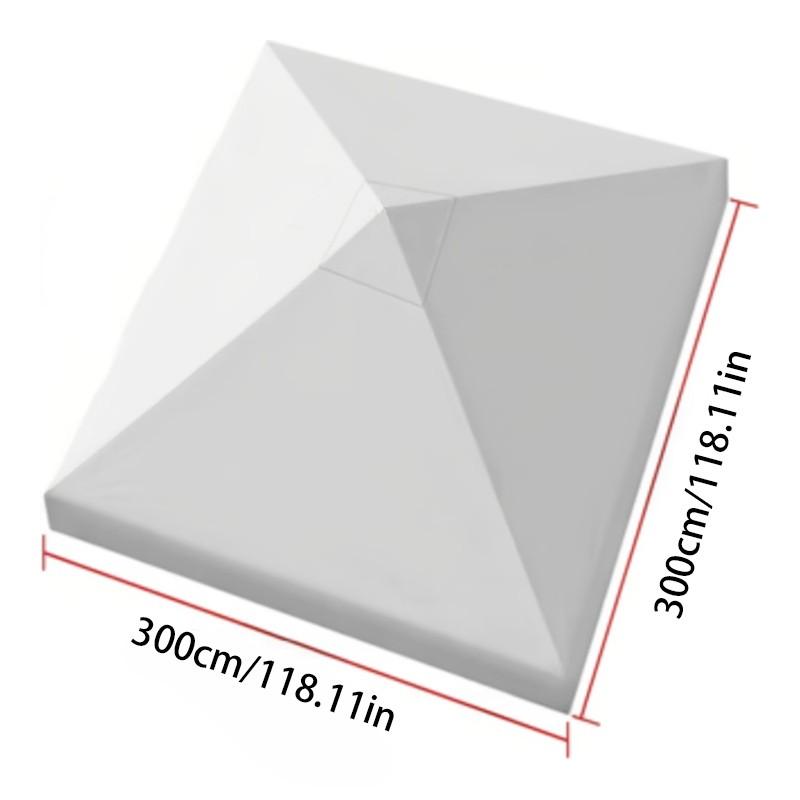 Outdoor Square Umbrella Fabric Replacement Top, UV Protection, Durable Oxford Material, 300x300cm, 4 Colors, for Parties, Camping, Garden