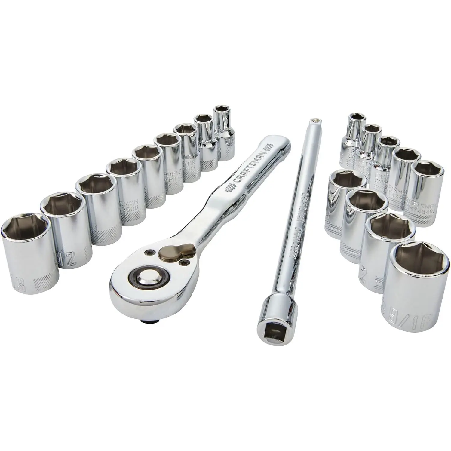 CRAFTSMAN Mechanics Tool Set, 1/4 Inch Drive, 20 Piece, 90-Tooth (CMMT12108)
