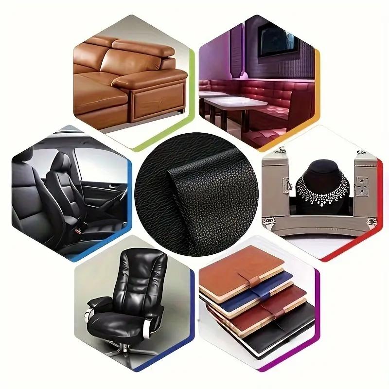 Self-Adhesive Leather Repair Patch, Sofa Upholstery Fabric, Back Glue Interior Material, Soft Padding Self-Stick Refurbishment