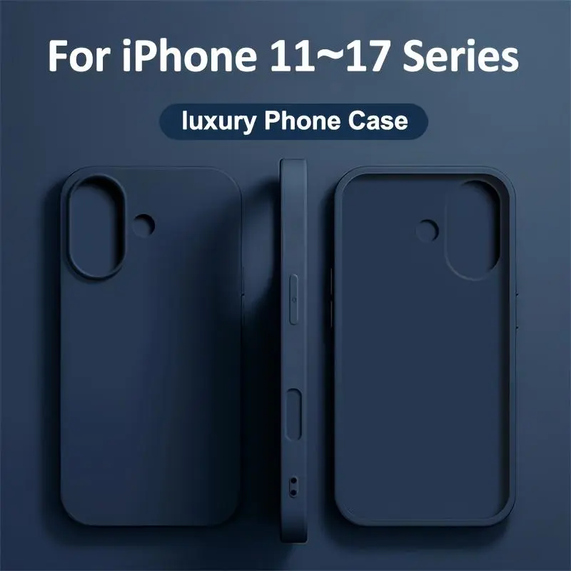 Phone Case - Luxury Exquisite Feel Phone Case Compatible with Iphone 17 16 14 12 11 13 15 Pro Max Fashion Shockproof Phone Cover Compatible with Apple 17 Air 15 14 16 Plus Additions