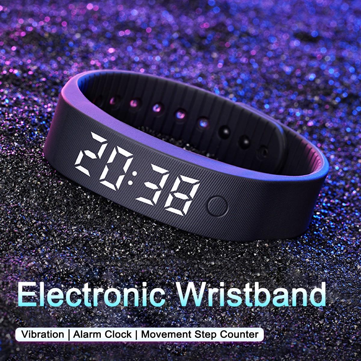 LED Fashion Smart Bracelet Unisex, Time Display, Vibration Alarm, Step Counter, Calorie Tracker, Sleep Monitor, Daily Wear