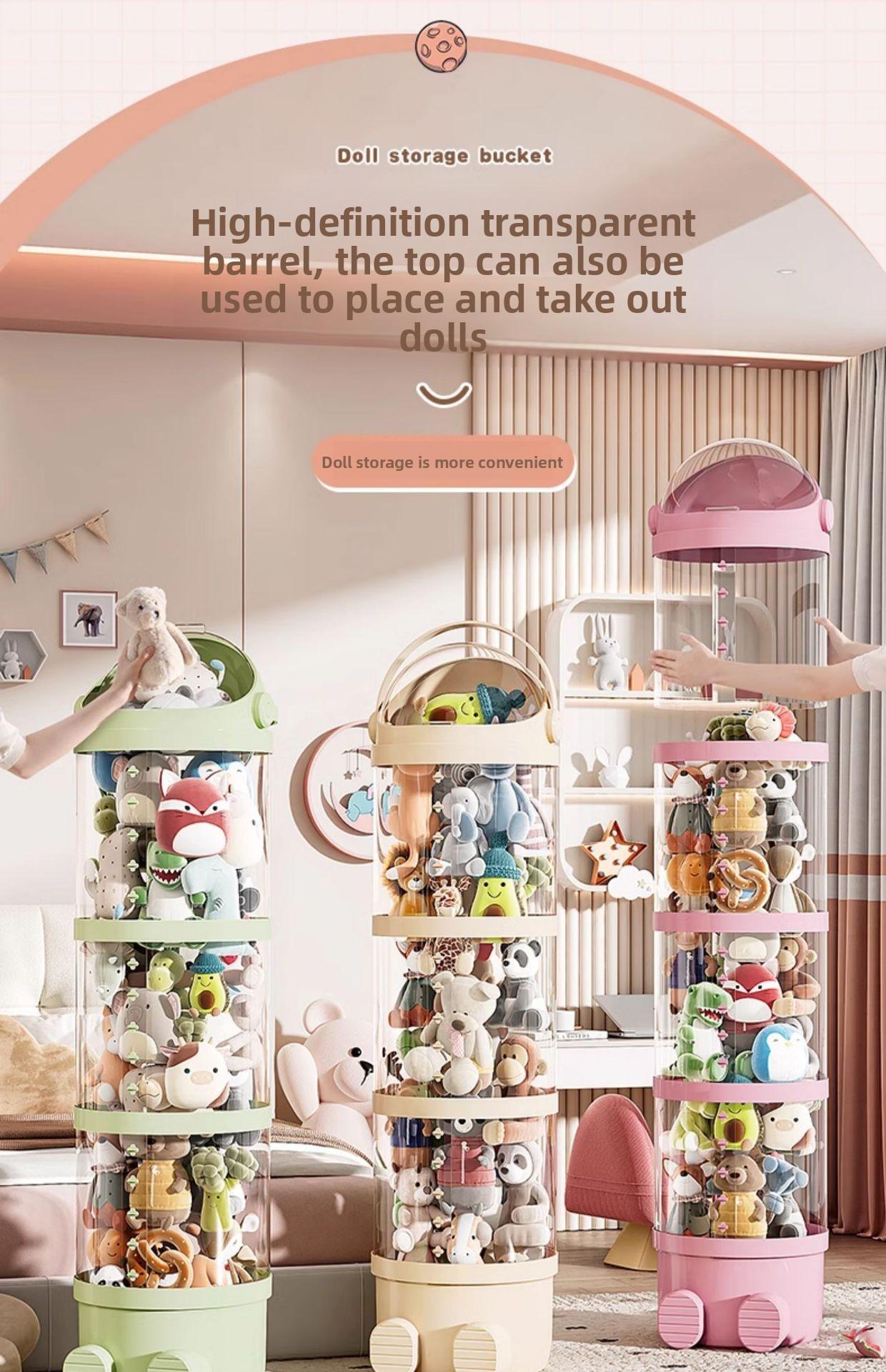 Miniature Figure Display Box Storage Box, Transparent Storage Rack for Small Collectibles and Plush Characters with Stackable Design