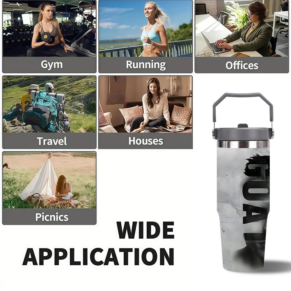 1pc 30oz stainless steel large-capacity car water bottle, Number 7 jersey Pattern，for Cristiano Ronaldo fans.for football enthusiasts. various patterns to choose from, fan gift, Outdoor camping Coffee Cups & Mugs