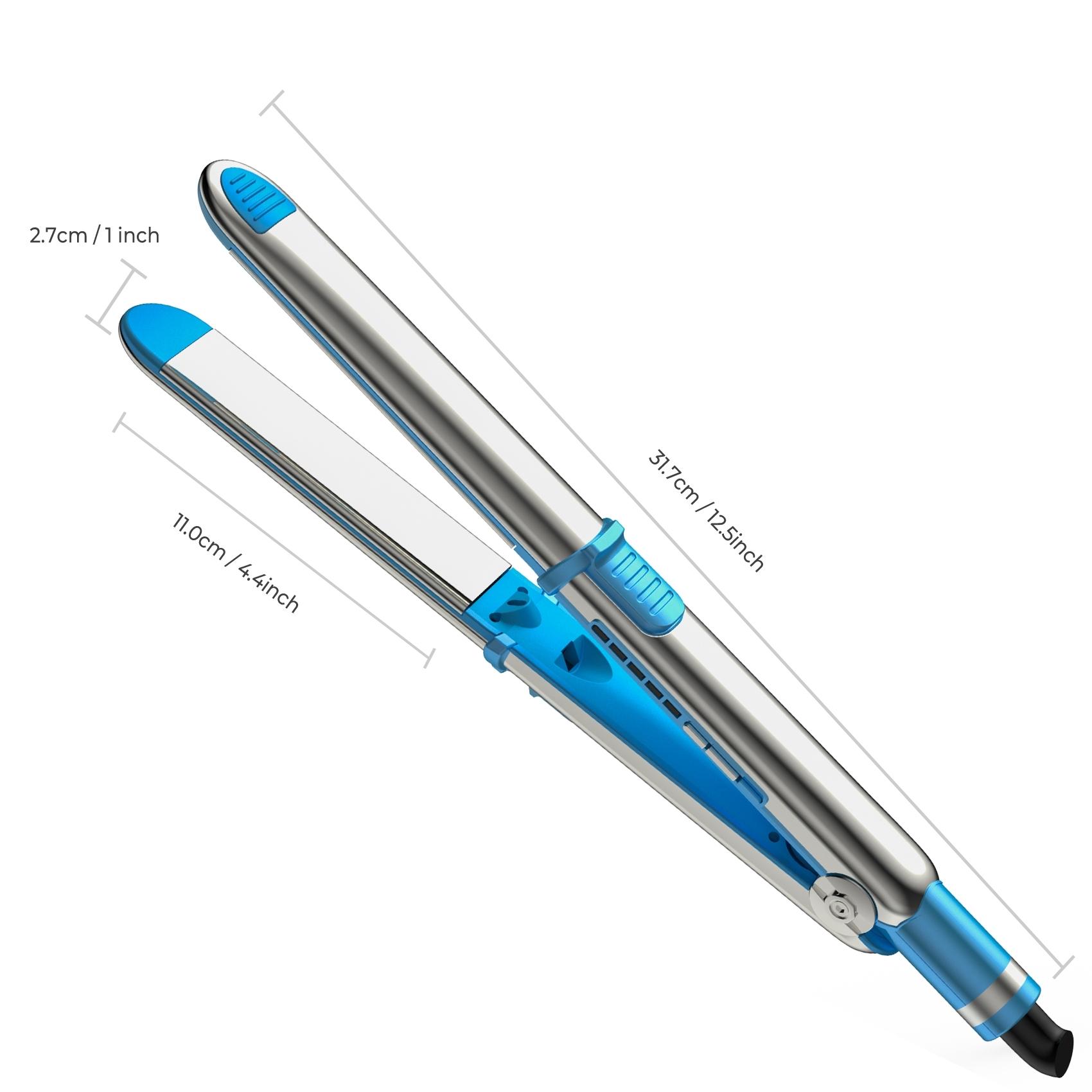 Professional Straightener, Stainless Steel Titanium Flat Iron, Temperature Control, Ceramic Heating, Us Plug, Model Dm-681