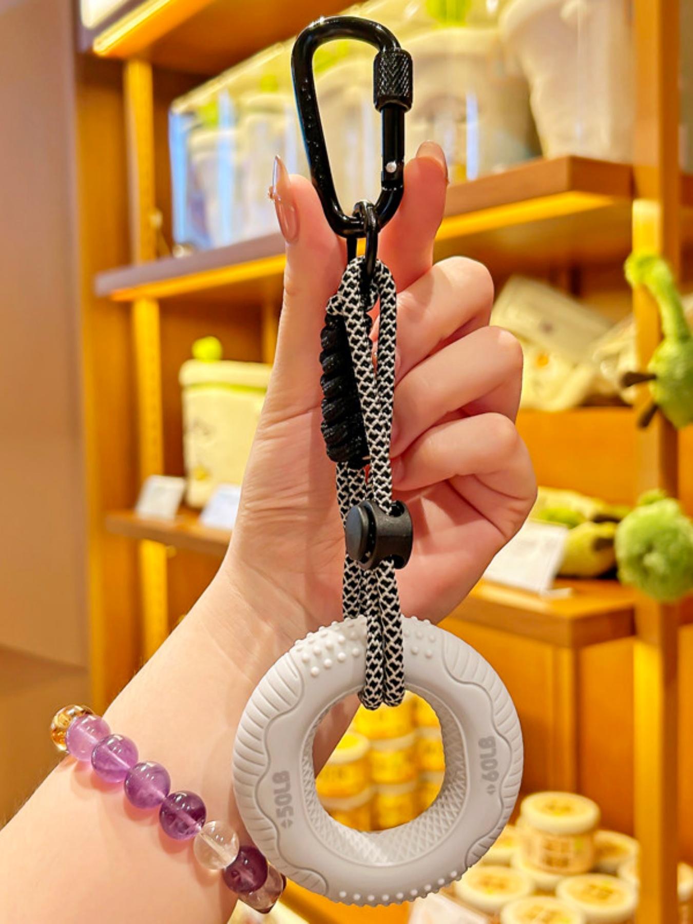 Multifunctional Grip Strengthener Keychain, 40-50lbs Silicone, Stress Relief Toy, Backpack Clip, Office Gift, Hand Exercise Tool