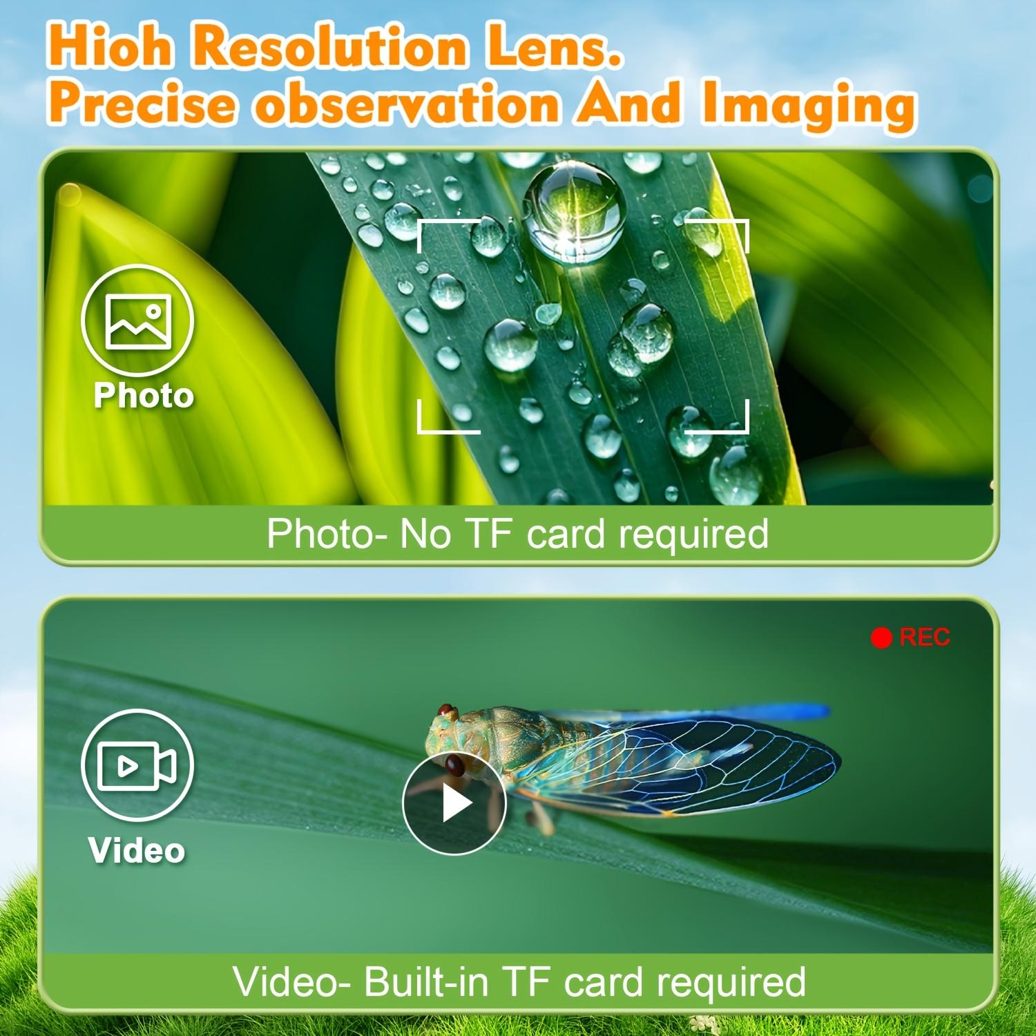 Portable Microscope, Handheld Digital Microscope with 8 Adjustable LED Lights, IPS Screen Electronic Magnifier, Suitable for Children and Adults, LCD Digital Microscope