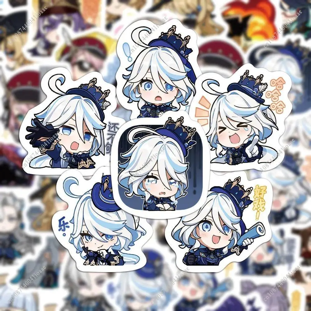 70Pcs Cute Game Genshin Impact Cartoon Stickers Anime Cosplay Waterproof Graffiti Luggage Laptop Guitar Phone Stickers Fans Gift