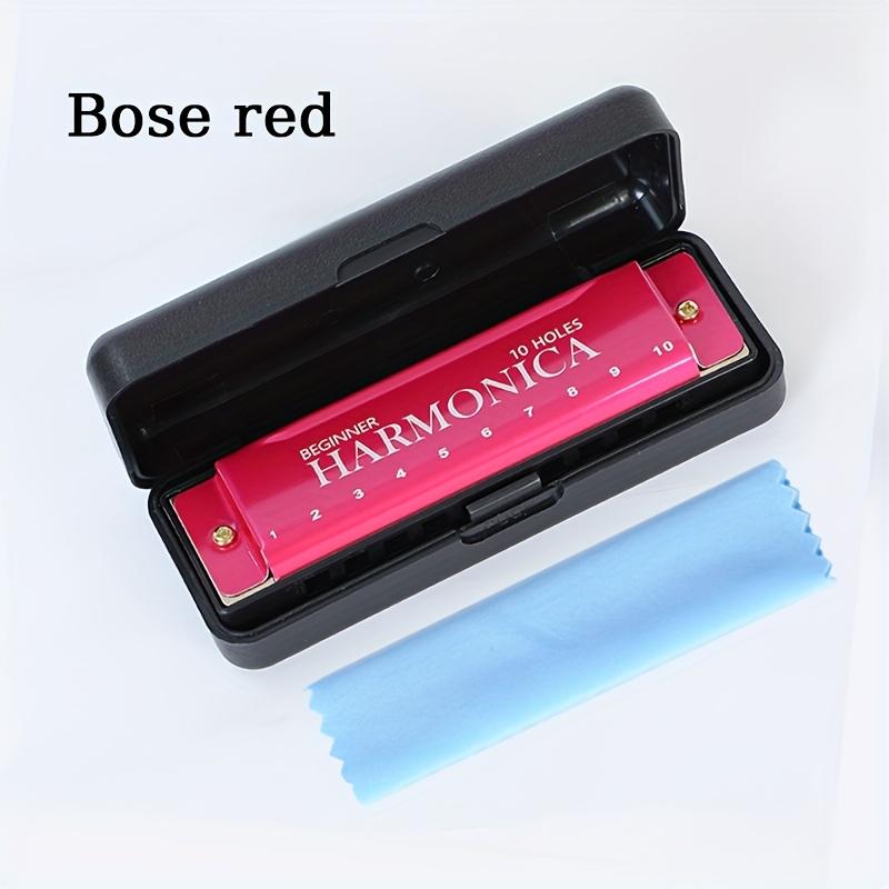 Beginner Harmonica - 10-Hole C Key Professional Blues Harmonica, Comes with a Harmonica Case, Cleaning Cloth, And Manual, Perfect for Beginners, Adults, And Professionals As a Joyful Gift for Eid