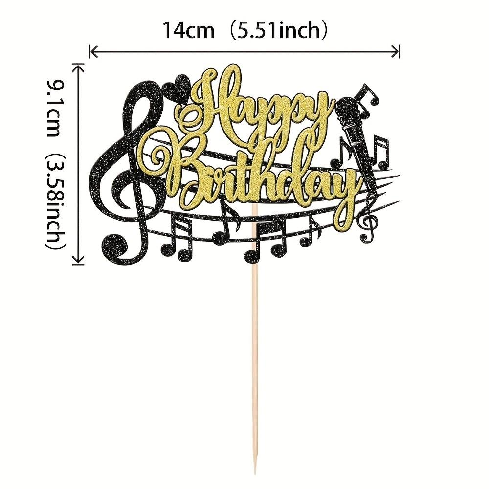 1 music-themed birthday party cake decoration