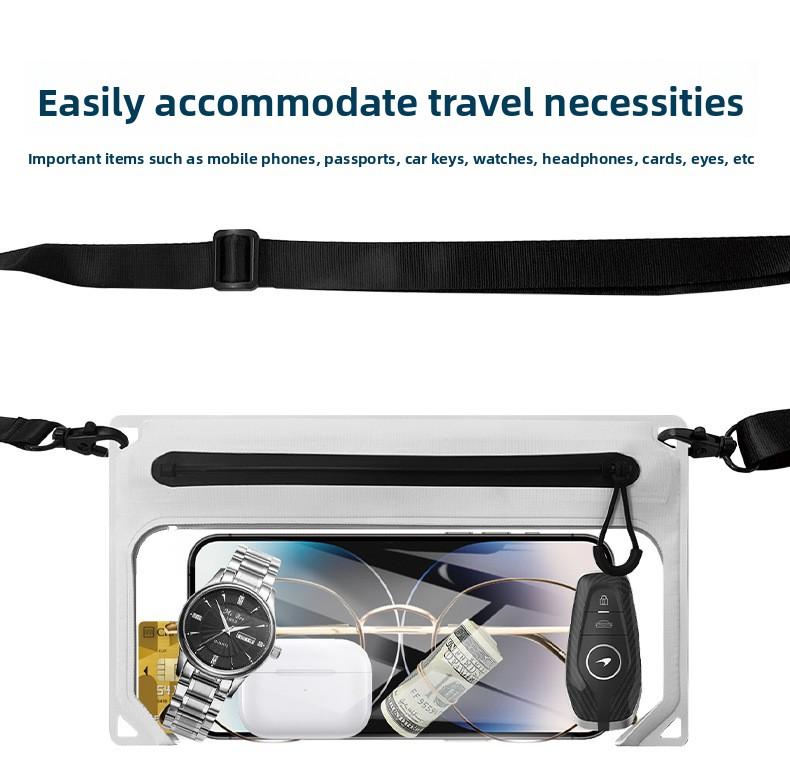 Airtight Zipper Waterproof Waist Bag, PVC Portable Touchscreen Phone Bag for Outdoor Camping and Swimming