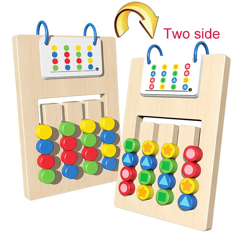 1 Party Game Board, Simple Wooden Alzheimer's Product for Seniors, Colorful Memory Game, Large Sensory Activity Board with Fidget Tools for Dementia Patients
