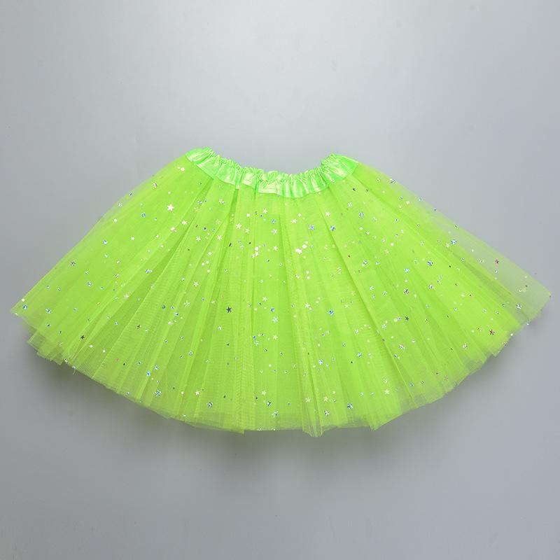 Girls Tulle Star Short Tutu Skirt Children Fancy Ballet Dancewear Party Costume Ball Gown Mini Skirt