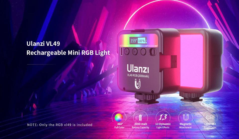 Ulanzi VL49 Rechargeable Mini RGB Light