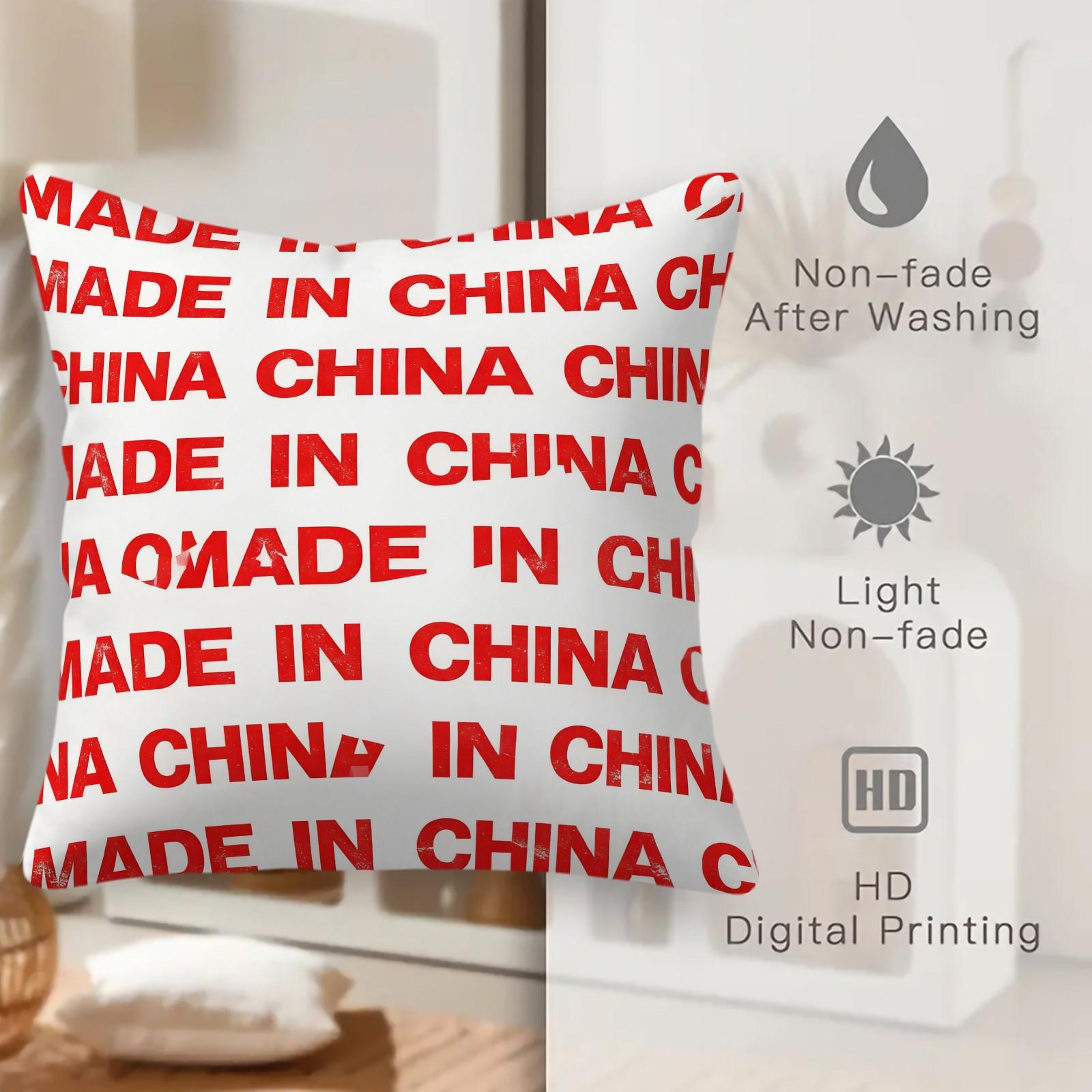 1 Pack Letter Themed Printed Throw Pillow, HD Digital Print Decorative Accent Pillow, Non-Fade Decorative Cushion for Couch & Bed, Minimalist Home Decor Pillow, 18×18 Inch