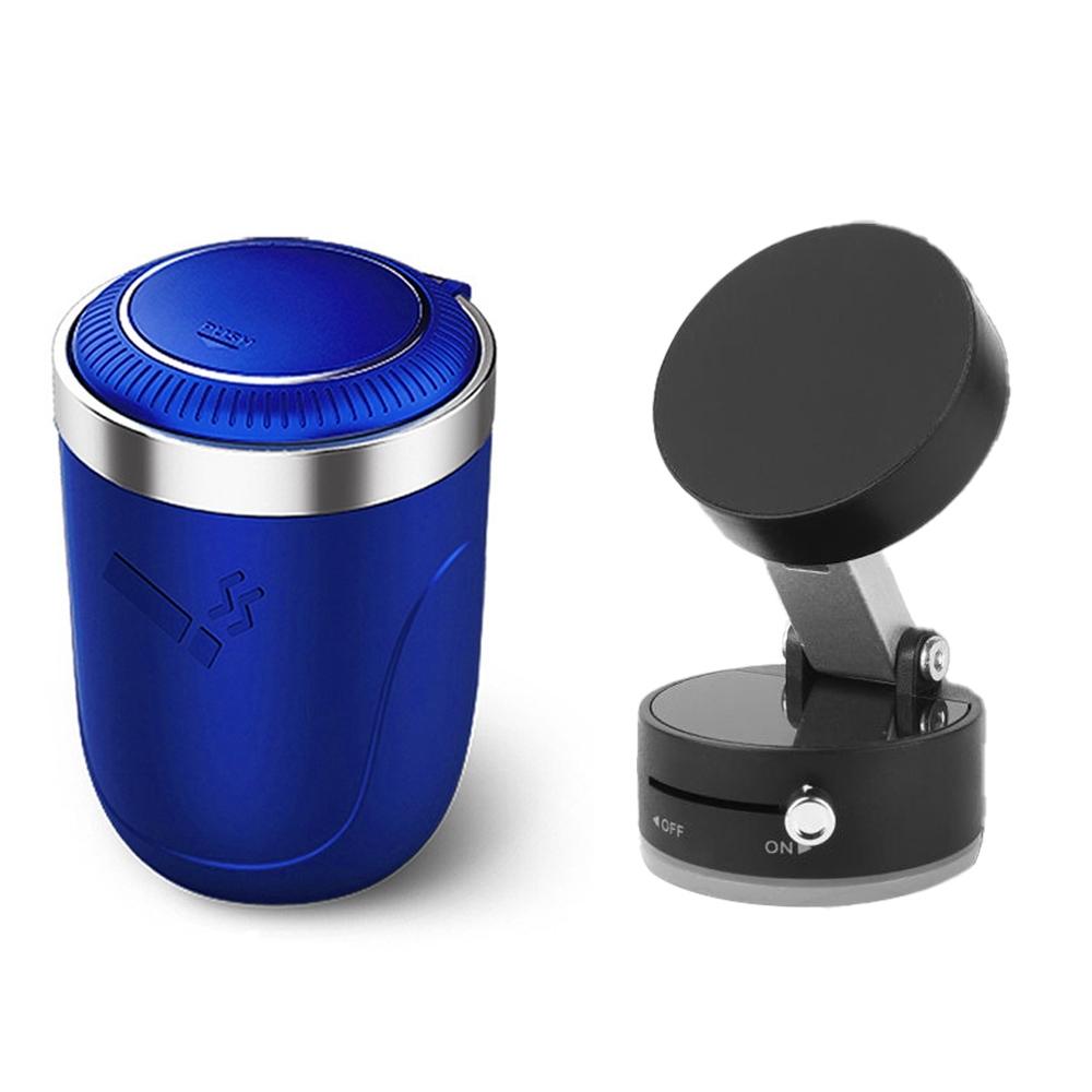 Portable Car Ashtray with LED Light, Car Cigarette Ash Tray with Lid, Detachable Stainless Steel Car Ashtray, Car Interior Accessories for Most Cars, Automotive, Holder