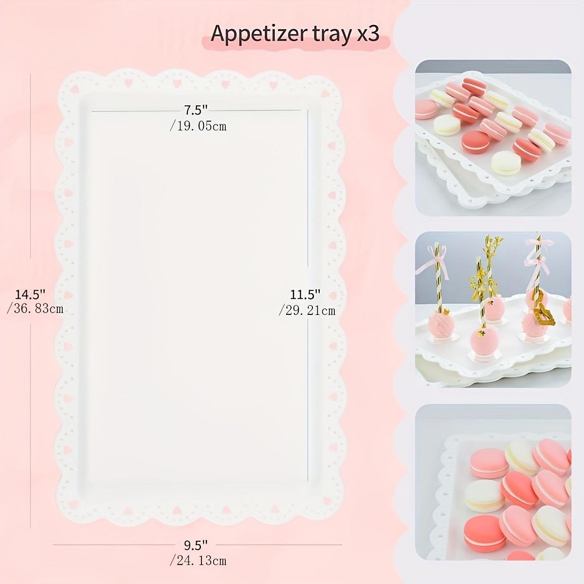 10 Pieces Christmas Cake Stands, 3 Double Tier Cupcake Stands + 3 Three Tier Cupcake Stands + 4 Appetizer Trays for Birthday Baby Bridal Shower Organiser Racks