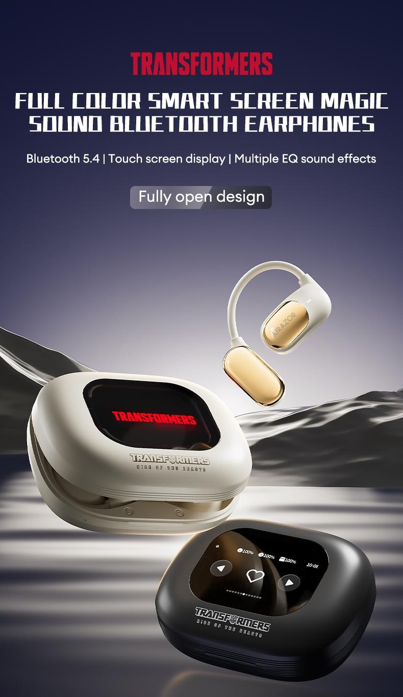 TRANSFORMERS TF-T78 OWS Touch Screen Bluetooth Earphones with Built-in 169-Language Translation, Support Playing Music & Phone Calls, Wireless Open Free Headphones Adaptive Anc Earbuds Tws Earbuds Audio Electronic Headset