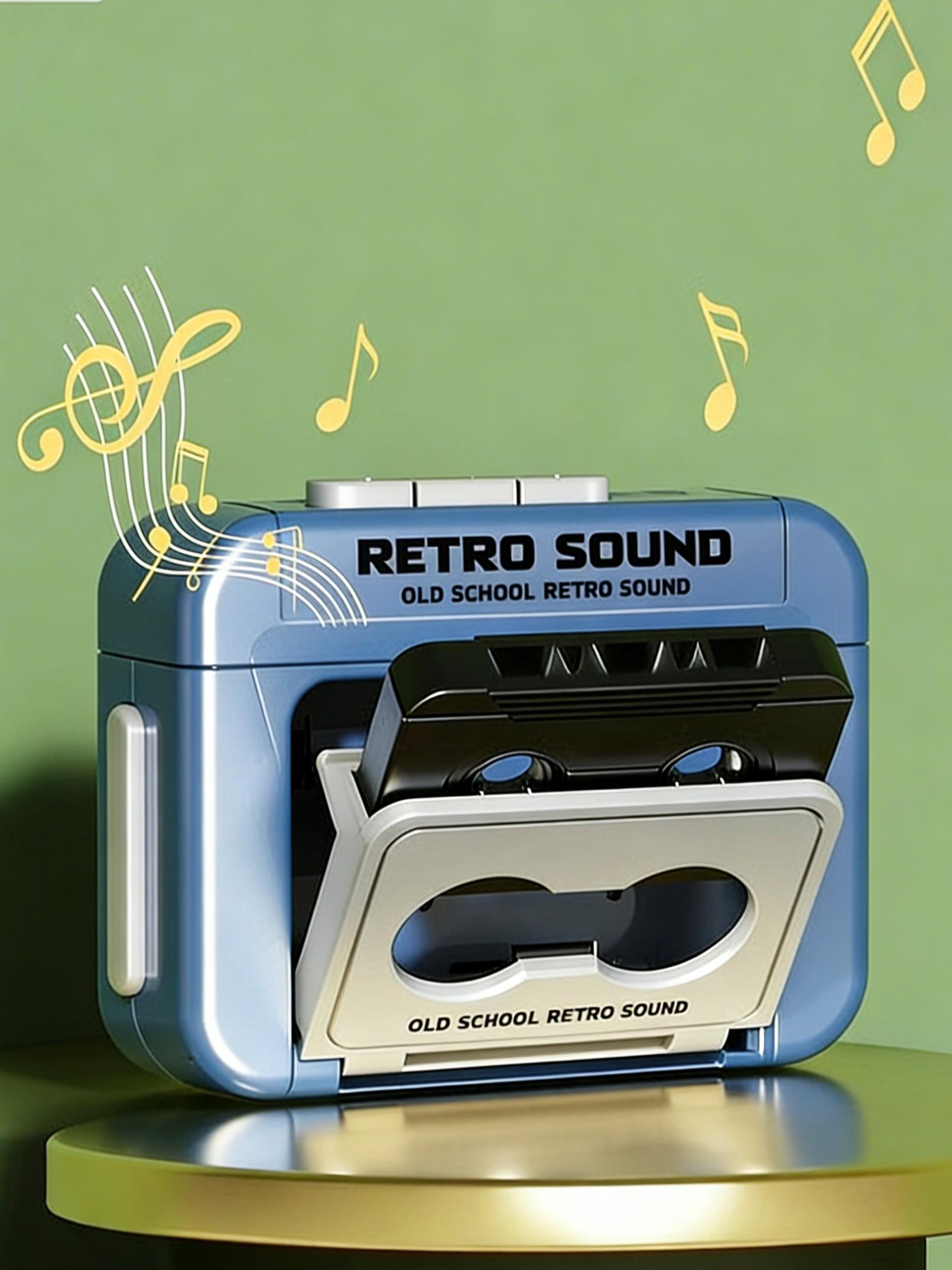 Mini Vintage Tape Recorder Keychain, Fun Music Box Ornament, Recordable Holiday Gift, Retro Style Keyring, Cassette Tape Recording Keychain, 1 Piece Per Pack