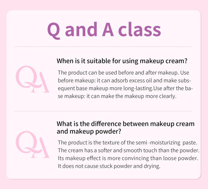 RTETETOK Makeup Setting Cream Oil Control Waterproof Matte Long-lasting Flawless Facial Makeup with Mirror Non-Lossing Powder Silky Cosmetic Smooth